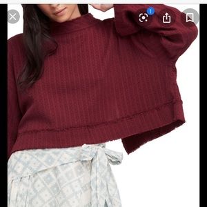 NWT free people walking in hueco back tie top S